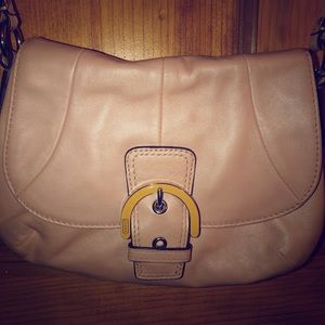 Blush Pink Leather Coach Crossbody